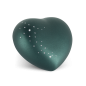 Preview: Keramik Herz petrol mit Kristall-Schweif (1,5 ltr.)