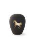 Preview: Urne anthrazit mit erhabenen goldenen Pferderelief (1,5 ltr.)
