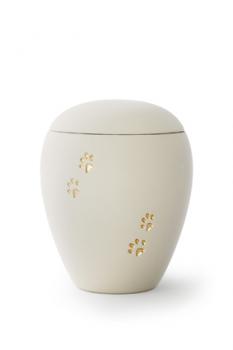 Siena Creme mit 4 goldenen Relief-Pfötchen (1,5 ltr)