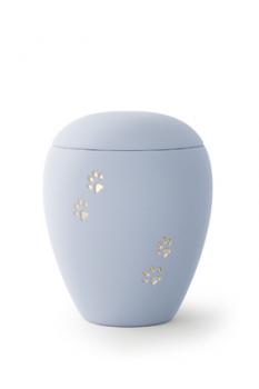 Siena Himmelblau mit 4 goldenen Relief-Pfötchen (2,8 ltr)