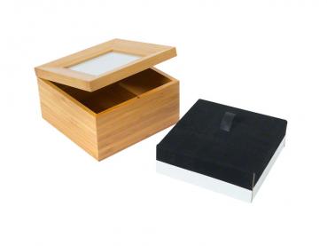 Bambus-Box mit Fotorahmendeckel (1,1 Liter)