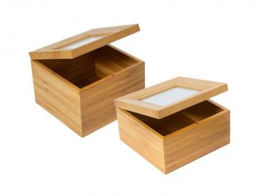 Bambus-Box mit Fotorahmendeckel (1,7 ltr.)