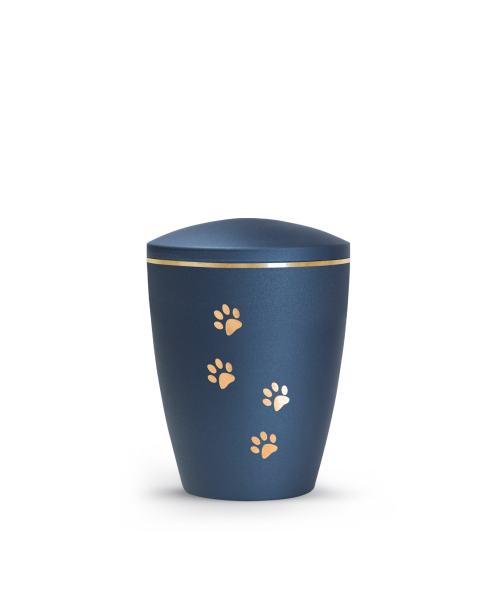 Naturstoffurne Navy mit 4 Pfötchen (0,5 ltr.)