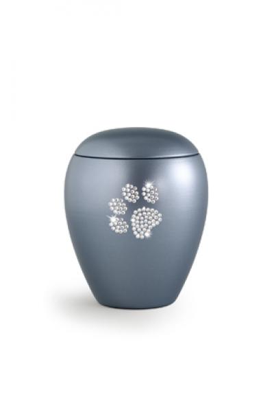 Keramik-Urne mit Pfotenmotiv 2,8 Liter rosa