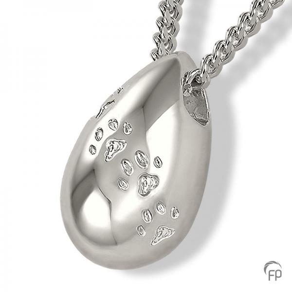 Kettenanhänger TRÄNE mit Pfötchenabdruck