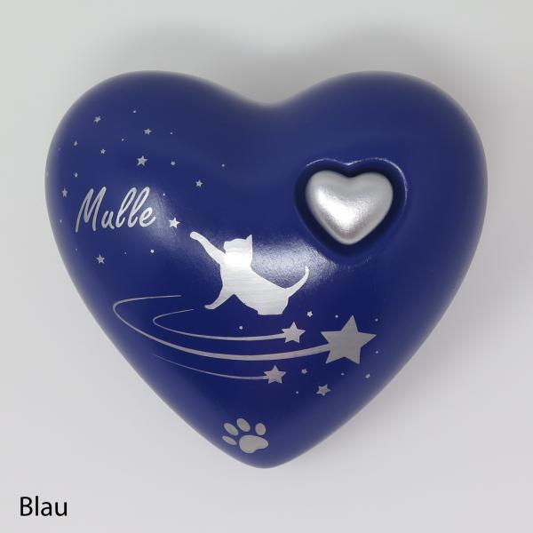 Keramik-Herz Katze "Sternenfänger"