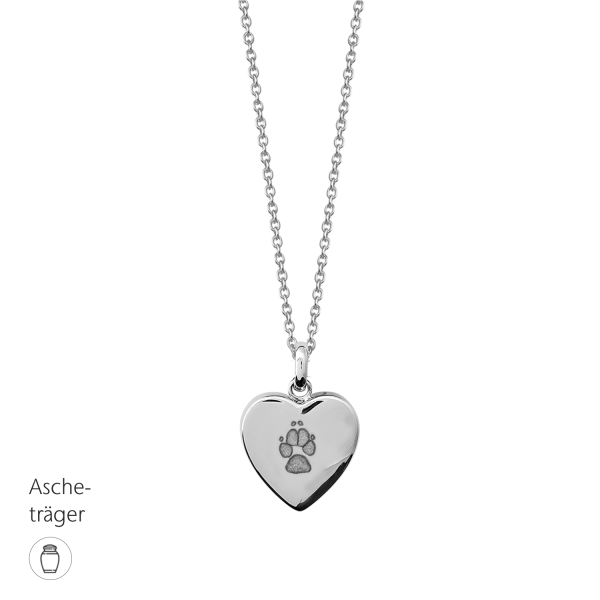 Herzanhänger Edelstahl 1119WP inkl. Aschekammer