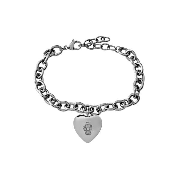 Edelstahl-Armband mit Herz-Anhänger 1413W