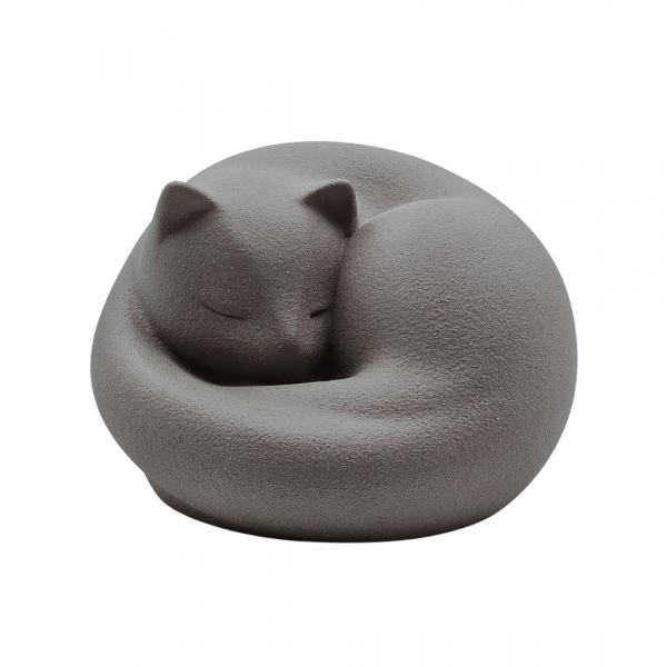 Feinsteingut-Urne schlafende Katze w/g (1,1 ltr.)