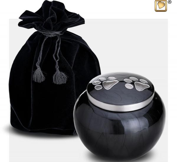 Messingurne Black mit 2 Pfoten (1,5 l ) - Auslaufmodell