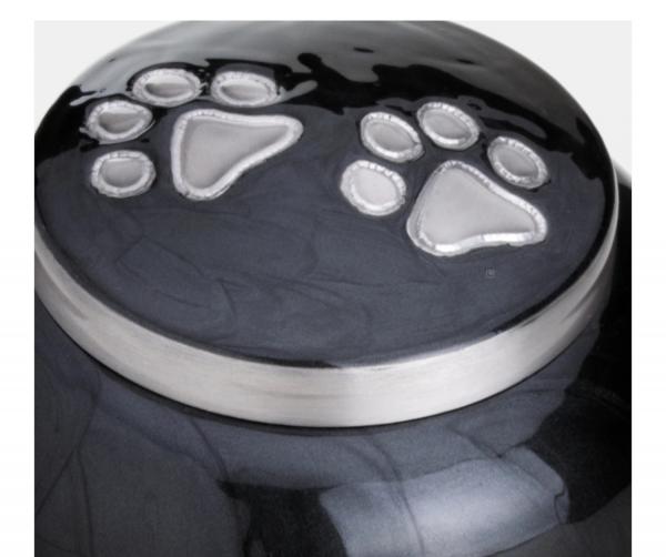 Messingurne Black mit 2 Pfoten (1,5 l ) - Auslaufmodell