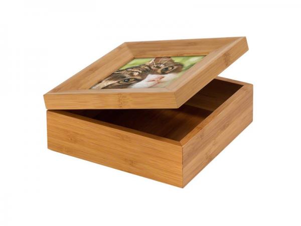 Bambus-Box mit Fotorahmendeckel (0,6 ltr.)