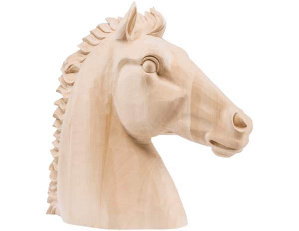 Pferdekopf-Holzurne (4 ltr.)