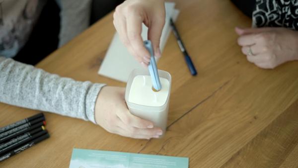 Kreativ-Kerzen-Set mit Brief